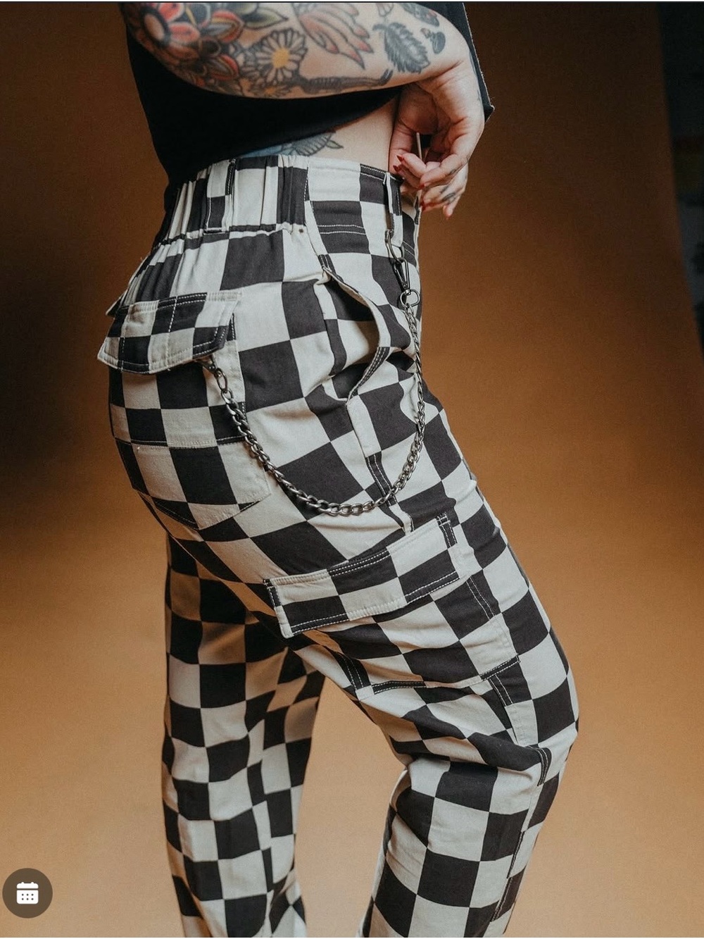 Girrlscout Checkerboard Sloan Cargo Pants - Picture 3 of 4
